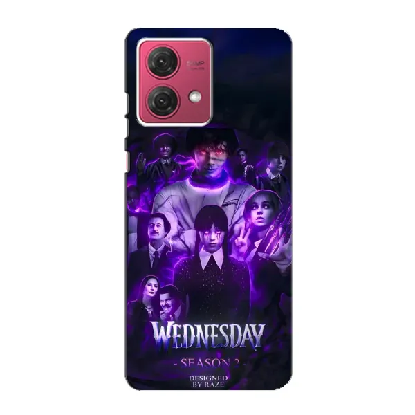 Чехол с принтом «Фиолетовая магия Уэнздей» для Motorola MOTO G84