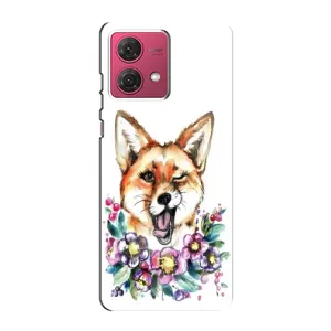 Чехлы с картинкой Лисички для Motorola MOTO G84 (VPrint) (Веселая лисичка)