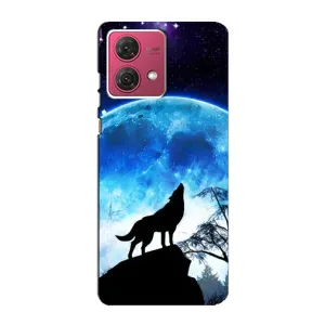 Чохол з принтом «Вовк на місяць» для Motorola MOTO G84