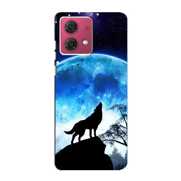 Чохол з принтом «Вовк на місяць» для Motorola MOTO G84
