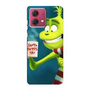 Рождественские Чехлы для Motorola MOTO G84 (VPrint) (Зеленый Гринч)