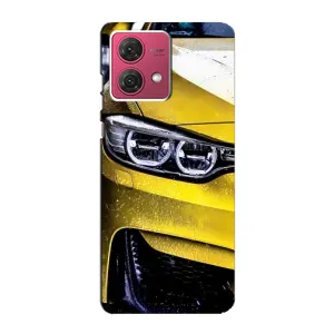 Чехлы с Машинами на МОТО джи84 (VPrint) (Желтая машина)
