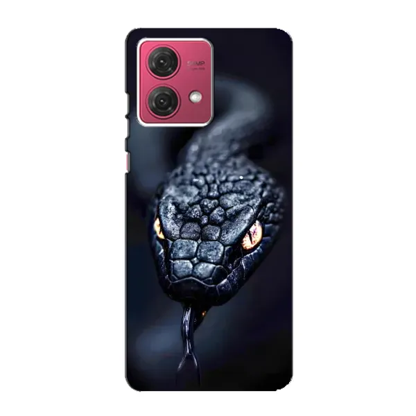 Чехол с принтом «Черная змея» для Motorola MOTO G84