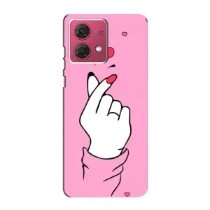 Чехол с принтом для Motorola MOTO G84 (AlphaPrint - Знак сердечка)