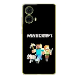Чохол Майнкрафт на Motorola MOTO G85 (AlphaPrint) Minecraft (герої Minecraft)