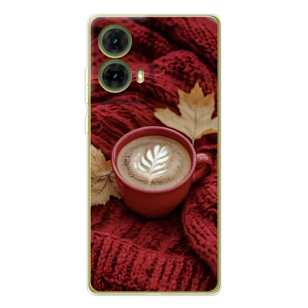 Чехол с принтом «Кофе на пледе» для Motorola MOTO G85