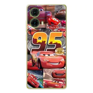 Силіконовий чохол Маквін для Motorola MOTO G85 (Колаж Блискавка Маквін)