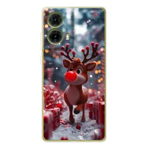 Яскравий чохол для Motorola MOTO G85 з Зимові Оленята (Олень серед подарунків)