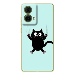 Чехол с принтом для Motorola MOTO G85 (AlphaPrint) Модные коты (Падающий кот)