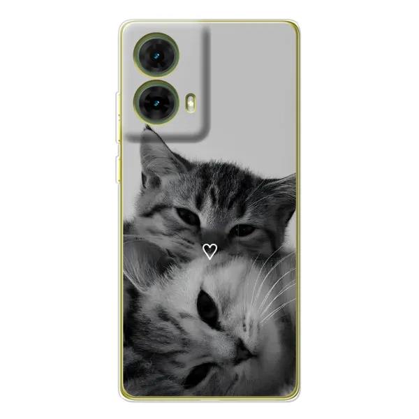 Чехол с принтом «Пара котов» для Motorola MOTO G85