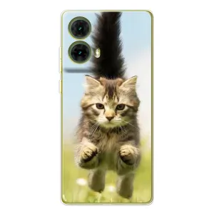 Чехлы с Котиками для Motorola MOTO G85 (VPrint) (Прыжок кота)