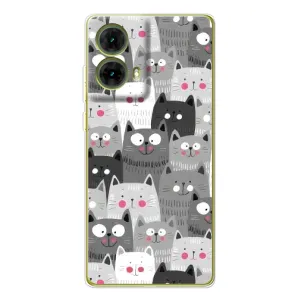 Чехлы с Котиками для Motorola MOTO G85 (VPrint) (Рисованные котики)