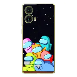 Чохли Амонг Ас для Motorola MOTO G85 (AlphaPrint) (Скіни в космосі)