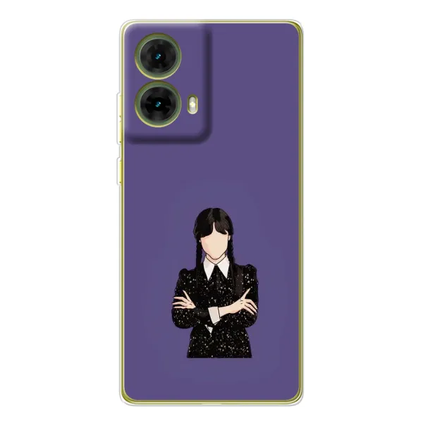 Чехол с принтом «Уэнздей в черном» для Motorola MOTO G85 Чехол с принтом «Уэнздей в черном» для Motorola MOTO G85