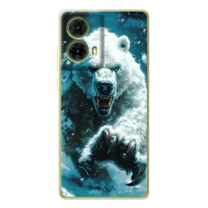 Чехол с картинкой «Хищники» для Motorola MOTO G85 (Полярный медведь)