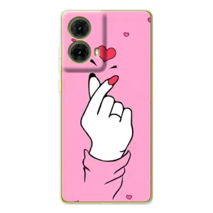 Чохол з принтом для Motorola MOTO G85 (AlphaPrint - Знак сердечка)