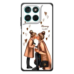 Чохол з друком для Motorola MOTO G86 Power - (Мама з дитинкою) (AlphaPrint) (Донька і мама)