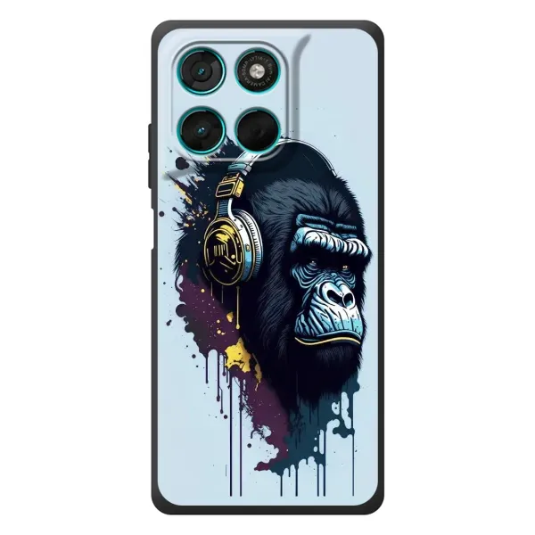 Чохол з принтом «Горила в навушниках» для Motorola MOTO G86 Power