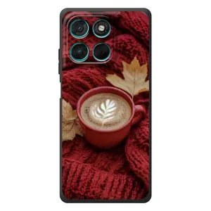 Чехол с уникальным дизайном «Осень с кофе» для Motorola MOTO G86 Power