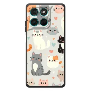 Чохол з малюнком кіт на Motorola MOTO G86 Power (Колаж котів)