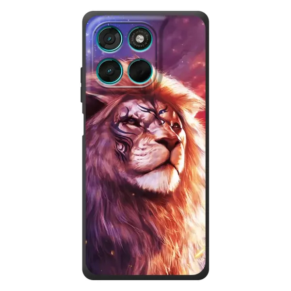 Чохол з принтом «Красочний Лев» для Motorola MOTO G86 Power