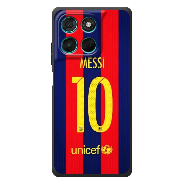 Чехол с принтом «Messi Barca 10» для Motorola MOTO G86 Power