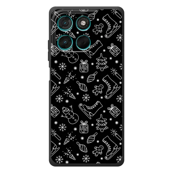 Чохол з принтом «Новорічний фон» для Motorola MOTO G86 Power