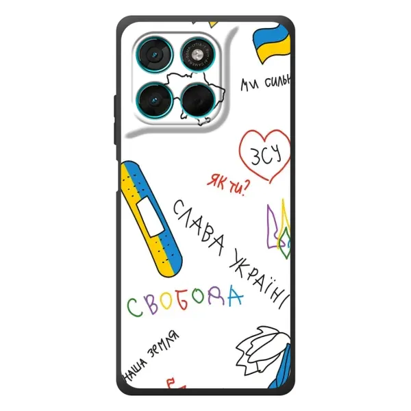 Чохол з принтом «Стикер» для Motorola MOTO G86 Power