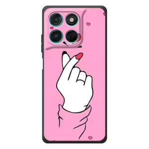 Чохол з принтом для Motorola MOTO G86 Power (AlphaPrint - Знак сердечка)