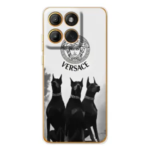 Чехлы VERSACE для Мото Джи86 (PREMIUMPrint) (Доберман Версаче)