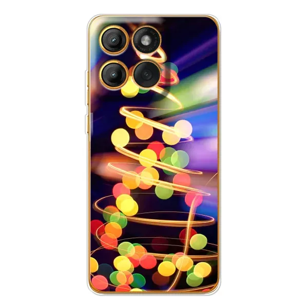 Чохол з принтом «Ялинка в огоньках» для Motorola MOTO G86