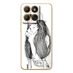 Чехол с печатью для Motorola MOTO G86 - (Мода) (AlphaPrint) (Фото девочки)