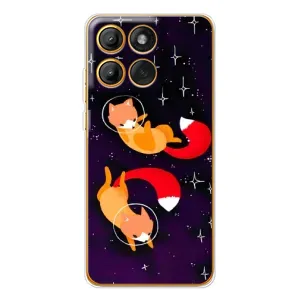 Чехлы с картинкой Лисички для Motorola MOTO G86 (VPrint) (Лисички космонавты)