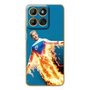 Чохол з принтом Фантастична четвірка для Motorola MOTO G86 (Людина-факел у вогні)
