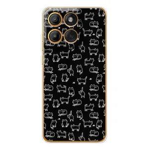 Чохол з принтом для Motorola MOTO G86 (AlphaPrint) Модні коти (Маленькі котики)