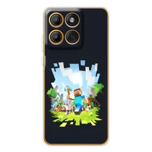 Чехол Майнкрафт на Motorola MOTO G86 (AlphaPrint) Minecraft (персонажи Minecraft)