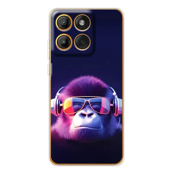 Чехол с принтом «Стильная обезьяна» для Motorola MOTO G86