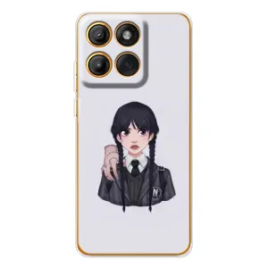 Чехлы Венсдей на Motorola MOTO G86 Уэнсдей (AlphaPrint) (Уэнздей и Вещь)