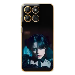 Чехлы Венсдей на Motorola MOTO G86 Уэнсдей (AlphaPrint) (взгляд Уэнздей)