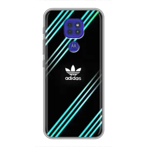 Чохли Адидас для Motorola MOTO G9 Play (AlphaPrint) (Адідас з полосами)