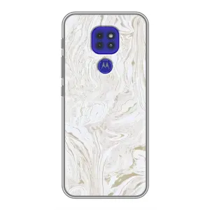 Мраморний чехол на Motorola MOTO G9 Play (VPrint) (Білий мрамор)