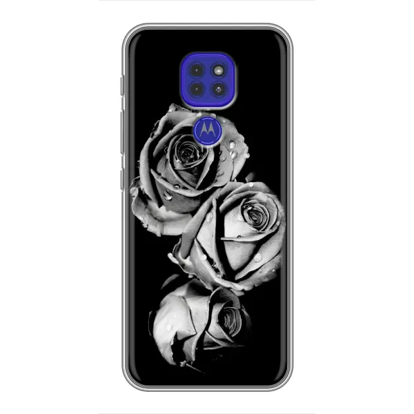 Чохол з принтом «Чорна троянда» для Motorola MOTO G9 Play