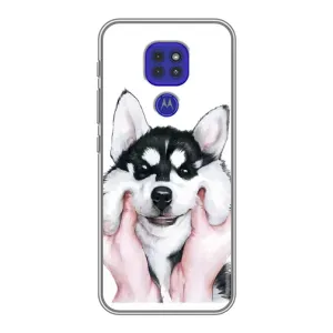 Чохли з собаками для Motorola MOTO G9 Play (VPrint) (Радісний Хаскі)