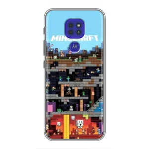 Чехол Майнкрафт на Motorola MOTO G9 Play (AlphaPrint) Minecraft (фон Minecraft)