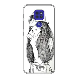 Чохол з друком для Motorola MOTO G9 Play - (Мода) (AlphaPrint) (Фото дівчини)