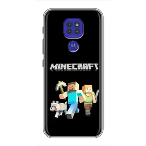 Чехол Майнкрафт на Motorola MOTO G9 Play (AlphaPrint) Minecraft (герои Minecraft)