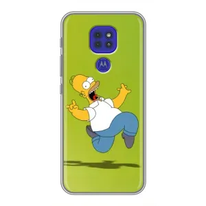 Чехол с Симпсонами для Motorola MOTO G9 Play (VPrint) (Гомер Симпсон)