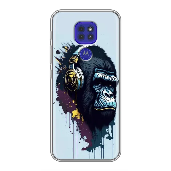 Чохол з принтом «Горила в навушниках» для Motorola MOTO G9 Play