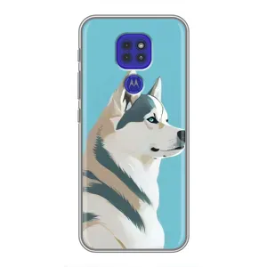 Чехол с принтом «Хаски арт» для Motorola MOTO G9 Play