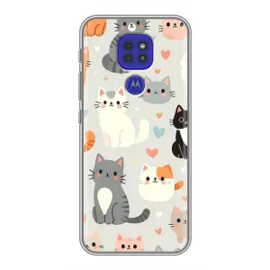 Чохол з малюнком кіт на Motorola MOTO G9 Play (Колаж котів)